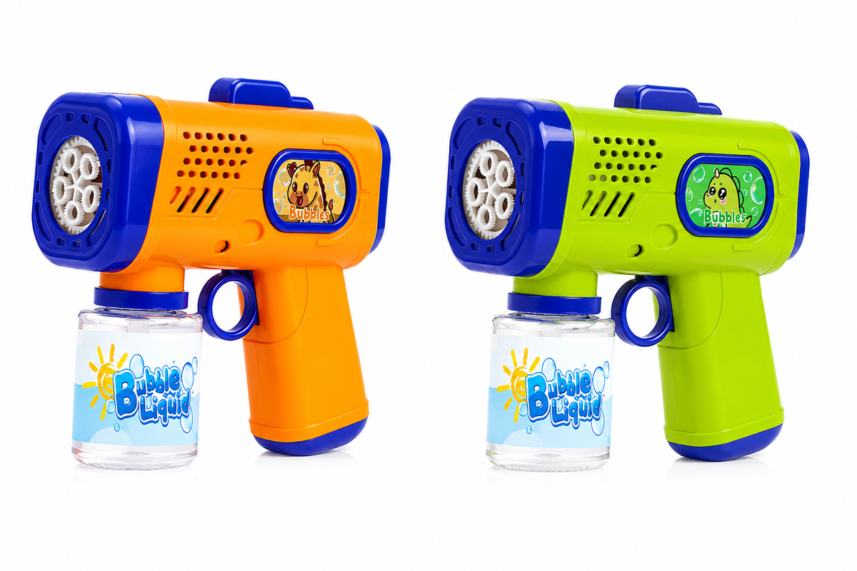 Automatic Bubble Gun — Orange or Green