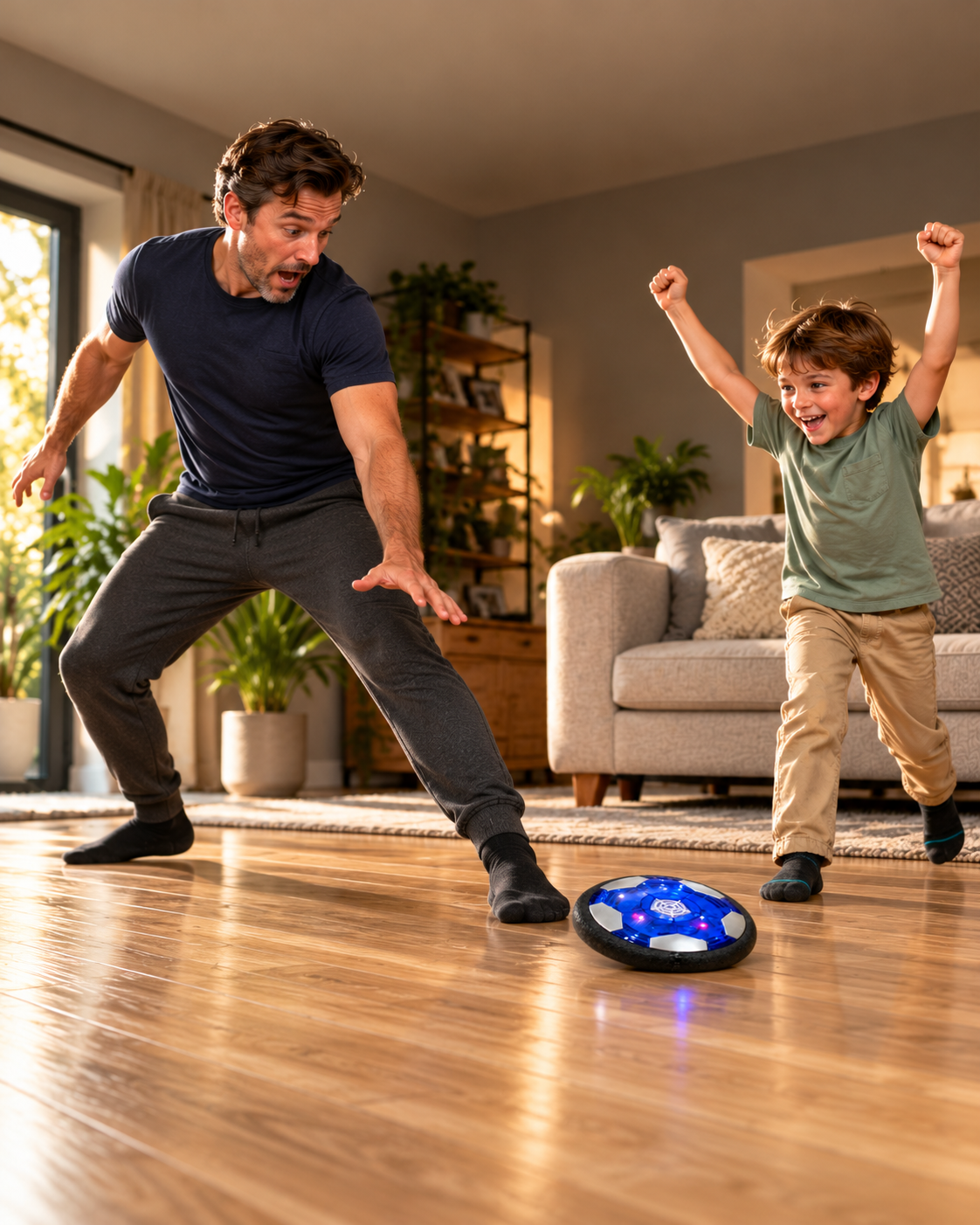 Dad vs. Kid Hover Soccer Ball